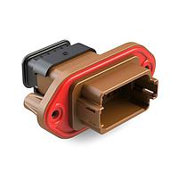 Amphenol SINE Systems AT04-12PD-PM16 Receptacle 12 Position Receptacle, Pin, Panel Mount, Key D, Self-Threading, Reduced Diameter Seal, Strain Relief