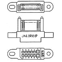 JAE Electronics DR-12-2PC-F0-1 Plug Housing 12POS HOUSING 2.54MM PLUG
