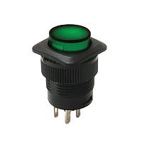 E-Switch RP3508BBLKREDNNS Standard Switches 3A 125VAC Latching Red, W/Nut, SPST