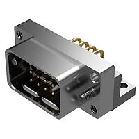 Amphenol Positronic SMXA050-MA48C-T7B1 Connectors SM Series 12 Position Pin (Male) Solder Tail Mounting Bracket Nickel