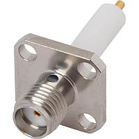 Amphenol SV Microwave SF2950-6061 Single Port Connectors SMA F FlangMountConn 4 Hole Candlestick