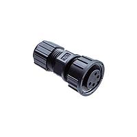 Amphenol LTW CD-08BFFA-LL7001 Standard Circular Connector Ceres, Middle Size, Plastic, 5A, 08 pins, Female Connector, Female Contact, Straight, 2 Points Lock, Solder, Field Installable, F4.0 - F9.6mm, IP67