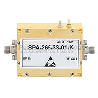 Fairview SPA-265-33-01-K Medium Power Amplifier at 1 Watt P1dB Operating From 18 GHz to 26.5 GHz with 33 dB Gain, 38 dBm IP3 and 2.92mm