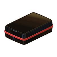 Serpac CX68DBKAOR Hand Held CX-68 Series Waterproof Pocket Enclosure with Orange Seal. Three-Piece Design, Polycarbonate Plastic, Integrated Waterproof Seal, IP 65, 66, 67; NEMA 4X, 12, 13 Ratings