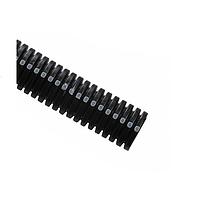 HellermannTyton CTN140STDUNSLIT Convoluted Tubing Convoluted Tubing, Unslit, 0.25" Dia, PA6, Black with Gray Stripe, 2500 ft/ctn