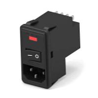 AMP Connectors - TE Connectivity PS0SSDBX0 Inlets 10A DUAL FUSE SNAP IN