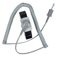 SCS 2383 With Cord, Metal Wrist Strap, Dual Conductor, Metal, Large (19 Cap), W/5' Coil Cord