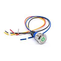 E-Switch ULV4FWBSS531 Anti-Vandal ANTI-VANDAL, 3A 250VAC, SPDT On-(On), Panel Mount, Front Wire Leads 300mm