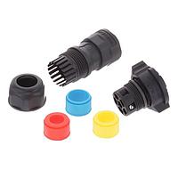 Amphenol LTW DC-05BFFB-QL8APP Standard Circular Connector X-Lok, Large Size, Plastic, 20A, 05 pins, Female Connector, Female Contact, Straight, Push Lock, Screw-in, Field Installable, F8.0 - F14.0mm, IP68