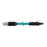 Murrelektronik 7700-48521-S4W0300 Ethernet Cables / Networking Cables M12 male 0 / RJ45 male 0 8p. shielded Ethernet, TPE 4x2x24AWG SF/UTP CAT5e bu UL/CSA, CM 3m