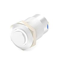 Alcoswitch - TE Connectivity AV1210E112R04 Anti-Vandal Switches Stainless, High Button, White LED ring, Solder terminal, LED 12VDC