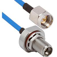 Amphenol SV Microwave MSSMA-085-FB292-120 RF Cable Assemblies SMA Straight M 2.92mm BKHD F 12"Cable