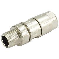 HARTING 21038811406 Circular Metric Connectors M12 D-code 4pin male shielded, crimp, slim design, straight, for cable diameter 4.5-8.8mm