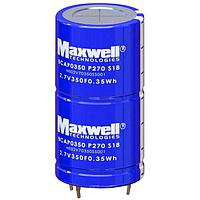 Maxwell Technologies BCAP0350 P270 S18 Cylindrical 2.7V 350F 0.75mA ESR=3.2mOhms
