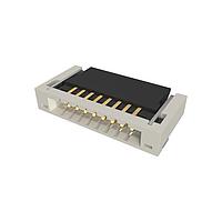 Amphenol FCI 10051922-0810ELF Connectors 0.50mm Flex Connector, VLL Series, 8 Position, Lower Side Contact, Side Entry Surface Mount ZIF Connector, Lead Free Type.