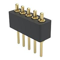 Mill-Max 854-22-005-10-004101 Spring-Loaded Low-Profile 5 Pos. .050" Pitch Through-Hole Spring-Loaded Connector, Single Row