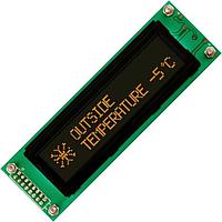 Matrix Orbital MOS-AL202A-FA3SE LCD Character Display Modules Black Background Amber Text