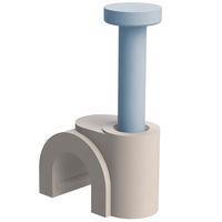 Essentra Components 22NCC0500RW Cable Clamp, Nail-In Nail In Cable Clip,Single, Round, .299x.190 Inside