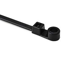 HellermannTyton T50MI0M4 Cable Tie Mounts 1-Piece Cable Tie with Screw Mount, 12.4" Long, #10 Screw, 3.4" Max Bundle Dia, 50lb, PA66, Black, 1000/pkg
