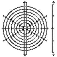 ebm-papst 04013-2-4039 Guard Fan Guard Grille for Diagonal Fan Series W2E143/144, 143mm
