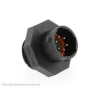 Eaton Souriau-Sunbank UTS710E6PWM16 Receptacles Plastic threaded receptacle, without backshell, with 6 male solder contacts, IP68/69K in unmated conditions, keying W