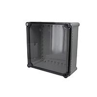 Bud Industries PTS-25342-C NEMA/IP Rated PC+10% Fiberglass Box with Clear Cover (11 X 11 X 5.1 In)