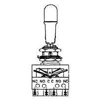 Honeywell 64AT22-7E Toggle Switches 4PDT 3POS QC TERM LOCKING LVR TOGG SW