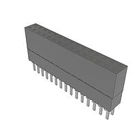 Samtec ESW-115-23-L-D Stackthrough .100" Elevated Socket Strip