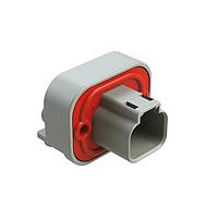 Amphenol SINE Systems AT13-2P-BM02 Connectors RA Flng Mnt PCB Rcpt 2POS Gry Gld Cont