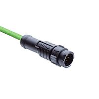 Amphenol LTW AD-02BMMM-QL8P03 Sensor Cables / Actuator Cables SPE, X-Lok Interface, Plastic, 5A, 02 pins, Male Connector, Male Contact, Straight, Push Lock, Overmolded, Length 3000mm, IP68