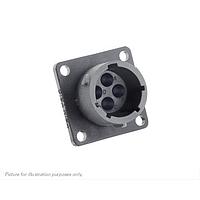 Eaton Souriau-Sunbank UTSX0104PW Receptacles Square flange receptacle, without backshell, for 4 male contacts, IP68/69K, keying W