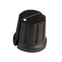 Shin Chin PN-38D/6.4 Cylindrical Knob Black Knob Black .59D X .55H