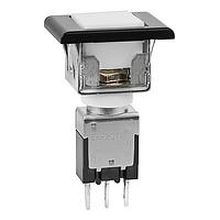 NKK Switches EB2011P-B-J21A Light Touch Switches ON(ON) WHITE CAP BLK BEZEL SNAP-IN 3A PC