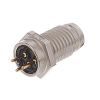 Amphenol LTW 8-03PMMP-SF7001 Straight M8 Circular Metric Connector, A Code, Metal, 3A, 03 pins, Male Connector, Male Contact, Hexagonal, M8*1.0, Screw Thread, PCB 180 , Receptacle, Front Fastened, IP67 Unmated