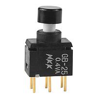 NKK Switches GB25AP-XA Sealed DPDT ON-(ON) BLK CAP STRAIGHT PC
