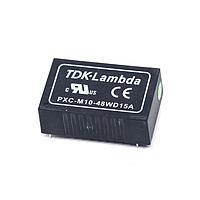 TDK-Lambda PXC-M10-48WD15-A Isolated DC-DC, PCB Mount, Input 18-75VDC, Output +/-15V 0.333A, 10W