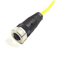 Amphenol Wilcoxon RM12S-0-J9T2A-10 Sensor Cables / Actuator Cables Cable Assy - Twisted pair, braided shield, yellow Teflon jacket with M12 5-socket connector, IP67 (immersion to 1 meter), - 25 degrees C to -85 degrees C connector on one end and Blunt cut on the other.