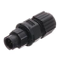 Amphenol LTW AU-05BMMA-LL7001 Standard Circular Connector Ceres, Mini Size, Plastic, 2A, 05 pins, Male Connector, Male Contact, Straight, 2 Points Lock, Solder, Field Installable, F4.5 - F6.5mm, IP67
