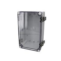 Bud Industries PTH-22492-C Electrical Enclosures PC+10% Fiberglass Box, Self-Locking Latch and Clear Cover (9.1 X 5.5 X 3.7 In)