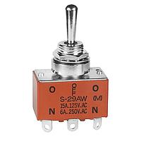 NKK Switches S29AW Medium capacity standard size toggles DPDT ON-OFF-(ON) SOLDER LUG