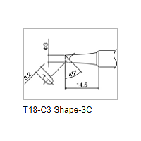 HAKKO T18-C3 Soldering Tip