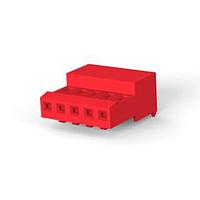 AMP Connectors - TE Connectivity 3-641190-5 Receptacle Housing RCPT 5POS .100 RED 22 AWG