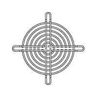 Sanyo Denki 109-149 Guard 52mm Fan Finger Guard, Outlet, Silver