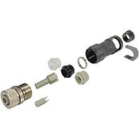 HARTING 21038822411 Headers & Wire Housings M12 D-code 4pin female shielded, crimp, for conduit M17