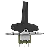 NKK Switches M2018TYW01-HA Rocker Switches (ON)OFF(ON) FRME MNT .595 WIDE BLACK LUG