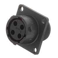 Amphenol SINE Systems RTS012N4S03 Connectors RCP SQ FL 4POS SZ 12 SCKT SEAL