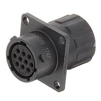 Amphenol SINE Systems RTS012N10SHEC03 Connectors RCP SQ FL 10POS SZ 12 SCKT SEAL