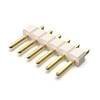 GCT (Global Connector Technology) BG301-06-A-0540-L-B Headers 6w, 2.54mm Pth Header, SIL, SMT, Horiz, GF, LCP Natural, T+R+C