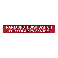 HellermannTyton 596-00887 Solar Label Solar Label, Reflective, Photovoltaic System Shutdown, 6.5" x 1.0", VL, Red, 50/roll