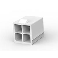 AMP Connectors - TE Connectivity 1586768-4 Receptacle Housing 4P VERT PIN HDR DUAL GLOW WIRE